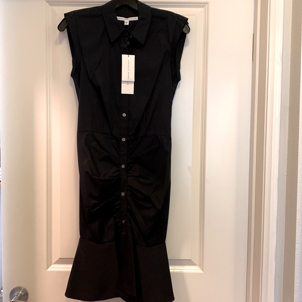 Veronica Beard ruched shirt dress size 0 New with Tags